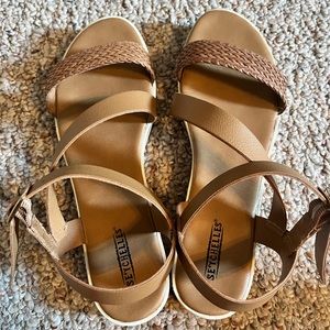 Faux Leather Strap Sandals